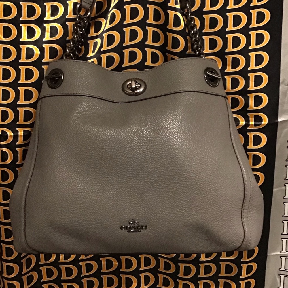 Coach Gray Shoulder Bag
